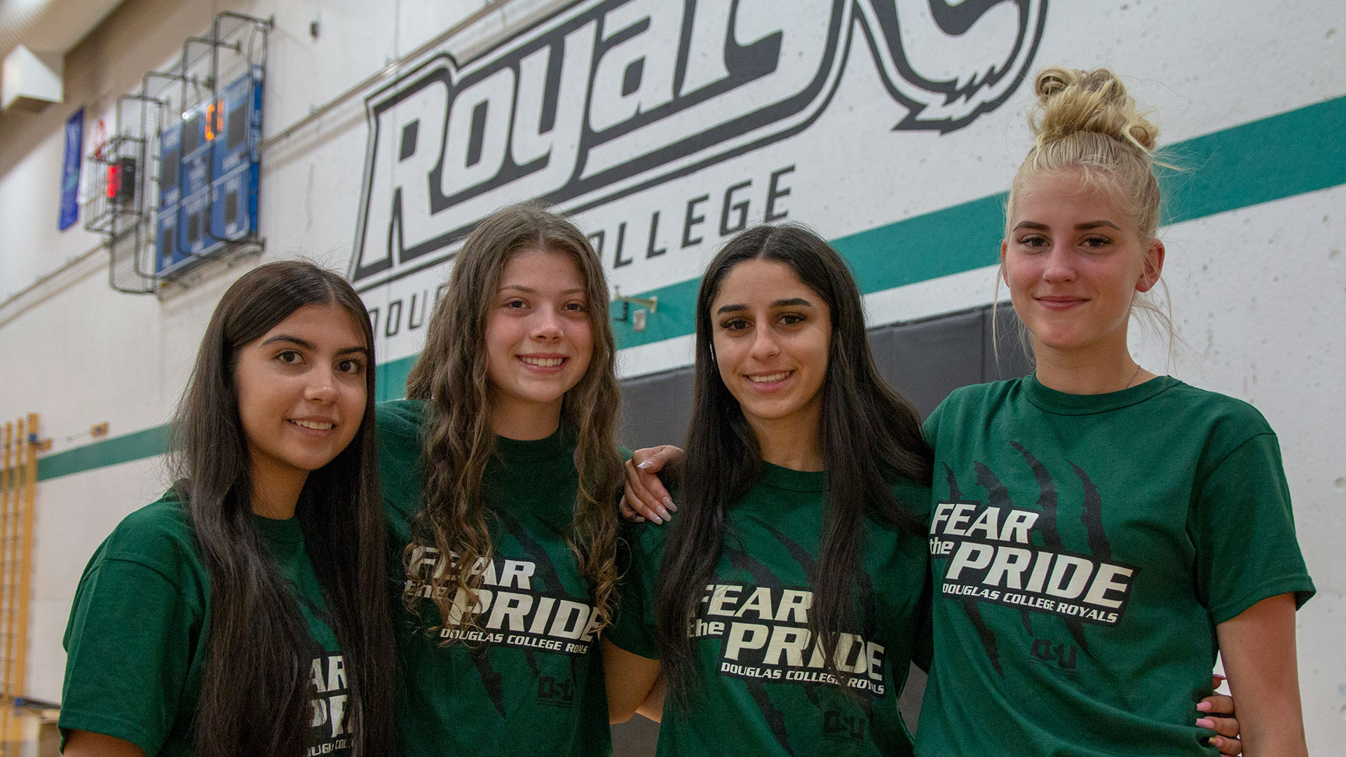 Newest additions to the 2019-20 Royals recruiting class. Pictured L-R: Kya Cleto, Taylor Spong, Isabella Silva, and Sophie Irvine